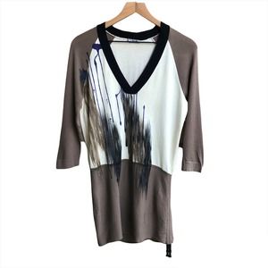 Iceberg Women's 3/4 Sleeve V-Neck Mini Dress/Tunic Size 40/XS